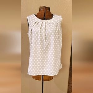 LG Gray w/ White Polka Dots Top.